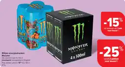Carrefour Market Blikjes energiedranken Monster aanbieding