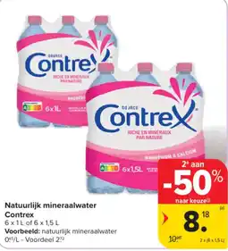 Carrefour Market Natuurlijk mineraalwater Contrex aanbieding