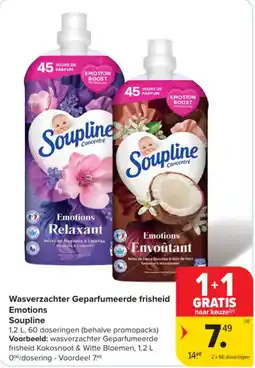 Carrefour Market Wasverzachter Geparfumeerde frisheid Emotions Soupline aanbieding
