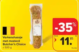 Carrefour Market Varkenshaasje met mosterd aanbieding