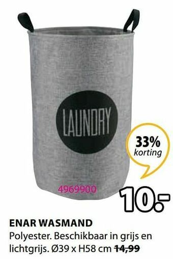 Jysk Enar wasmand aanbieding