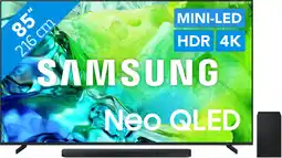 Coolblue Samsung Neo QLED 85 QN80H (2026) + Samsung HW-Q600H (2026) aanbieding