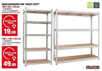 Gegalvaniseerd rek heavy duty