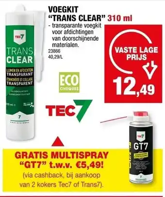 Hubo Voegkit trans clear aanbieding