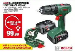 Hubo Accu klopbormachine easyimpact 18v-40 aanbieding