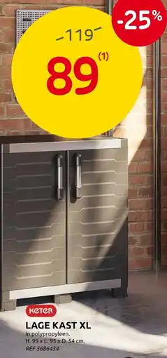 Brico Keter Lage kast XL aanbieding