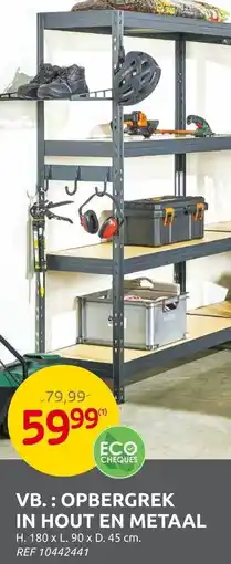 Brico Opbergrek in hout en metaal aanbieding