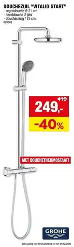 Hubo Douchezuil vitalio start aanbieding