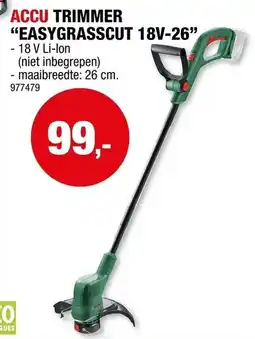 Hubo Accu trimmer easygrasscut 18v-26 aanbieding