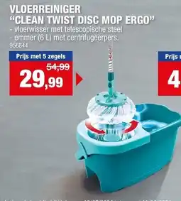 Hubo Vloerreiniger clean twist disc mop ergo aanbieding