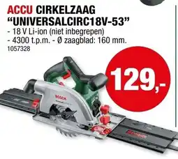 Hubo Accu cirkelzaag universalcirc18V-53 aanbieding
