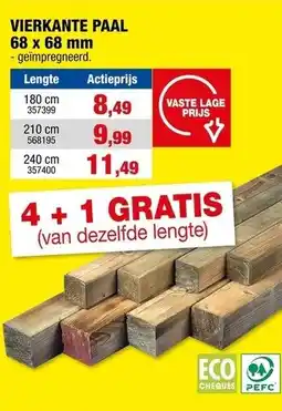 Hubo Vierkante paal aanbieding