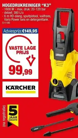 Hubo Hogedrukreiniger K3 aanbieding