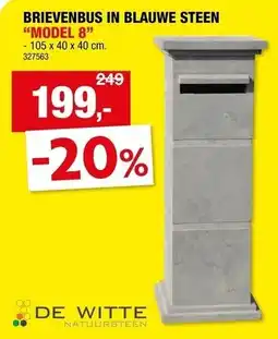 Hubo Brievenbus in blauwe steen aanbieding