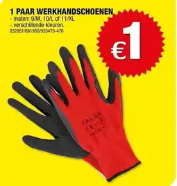Hubo werkhandschoenen aanbieding