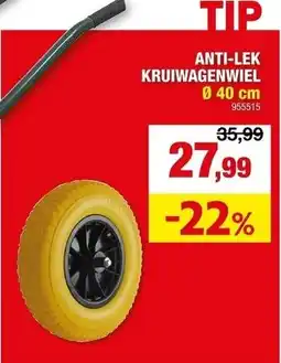 Hubo Anti-lek kruiwagenwiel aanbieding