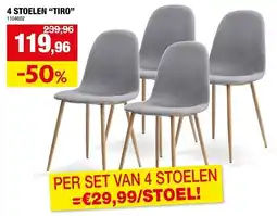 Hubo 4 stoelen "tiro" aanbieding