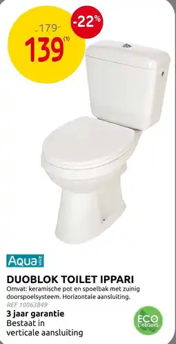 Brico Duoblok toilet ippari aanbieding