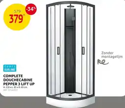 Brico complete douchecabine pepper 3 lift up aanbieding