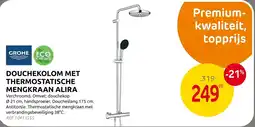 Brico Douchekolom met thermostatische mengkraan alira aanbieding