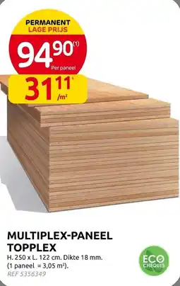 Brico Multiplex-paneel topplex aanbieding