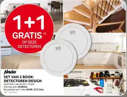 Brico Set van 2 rookdetector design aanbieding