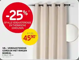 Brico verduisterend gordijn met ringen boréal aanbieding
