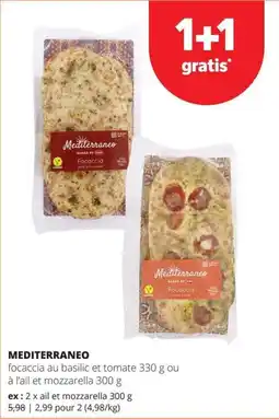 Spar Mediterraneo focaccia aanbieding