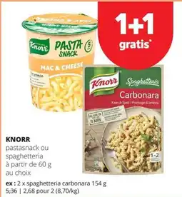 Spar knorr pastasnack ou spaghetteria aanbieding