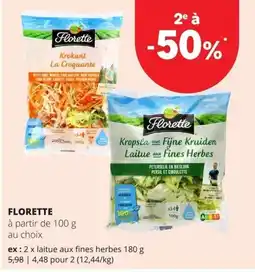Spar Florette laitue aux fines herbes aanbieding