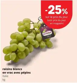 Spar raisins blancs en vrac avec pépins aanbieding
