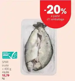 Spar truite aanbieding