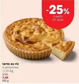 Spar tarte au riz aanbieding