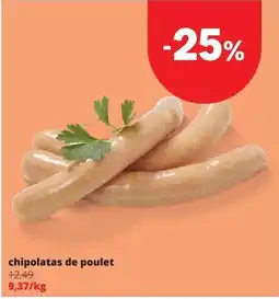Spar chipolatas de poulet aanbieding
