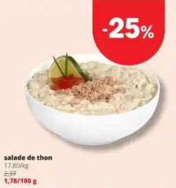 Spar salade de thon aanbieding