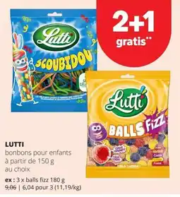 Spar Lutti bonbons pour enfants aanbieding