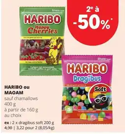 Spar Haribo dragibus soft aanbieding