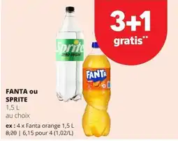 Spar Fanta ou Sprite aanbieding