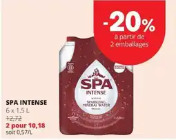 Spar spa intense aanbieding