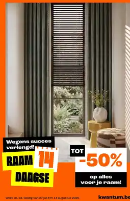Kwantum Raam 14 daagse aanbieding