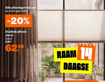 Dubbel plissé Jana