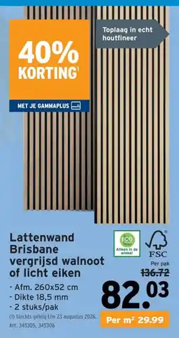 GAMMA Lattenwand Brisbane aanbieding
