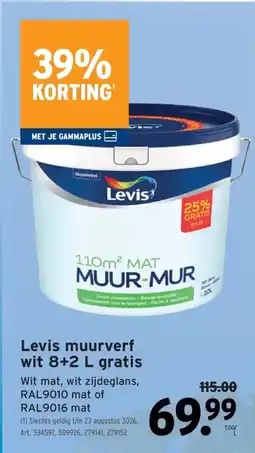 GAMMA Levis muurverf aanbieding