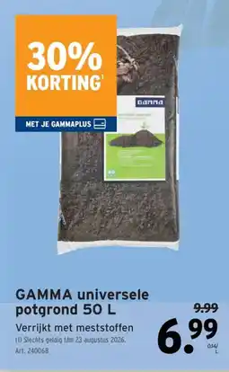 GAMMA gamma universele potgrond aanbieding