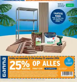 GAMMA 25% op alles aanbieding