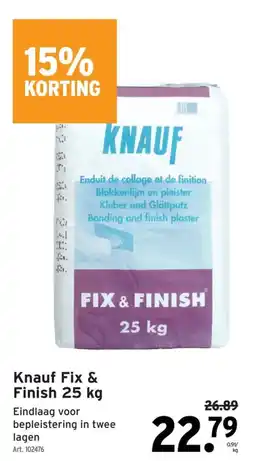 GAMMA Knauf fix & finish aanbieding