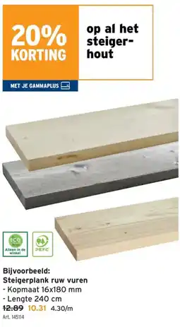 GAMMA Steigerhout aanbieding