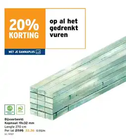 GAMMA gedrenkt vuren aanbieding