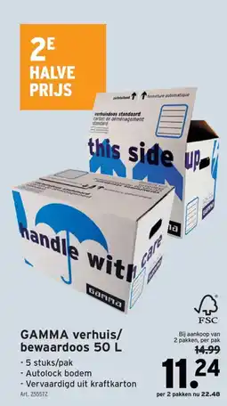 GAMMA Gamma verhuis/bewaardoos aanbieding