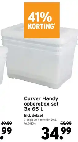 GAMMA Curver Handy opbergbox set aanbieding
